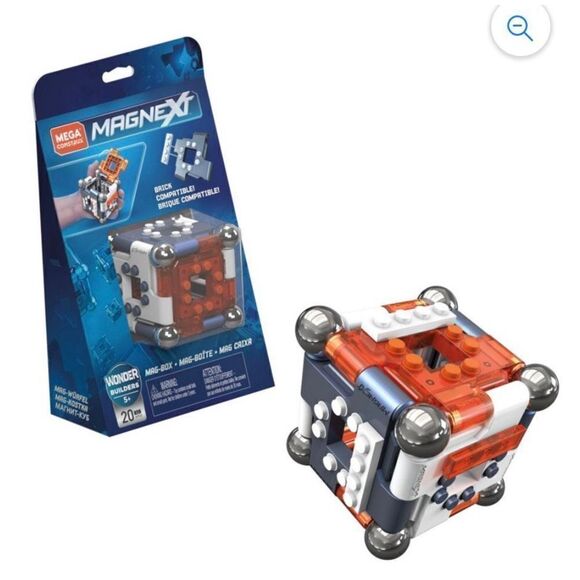 MEGA Magnext Mag-Box Building Kit Magnetic Cube w/ Magnets and Bricks (20 pcs) - Picture 1 of 6
